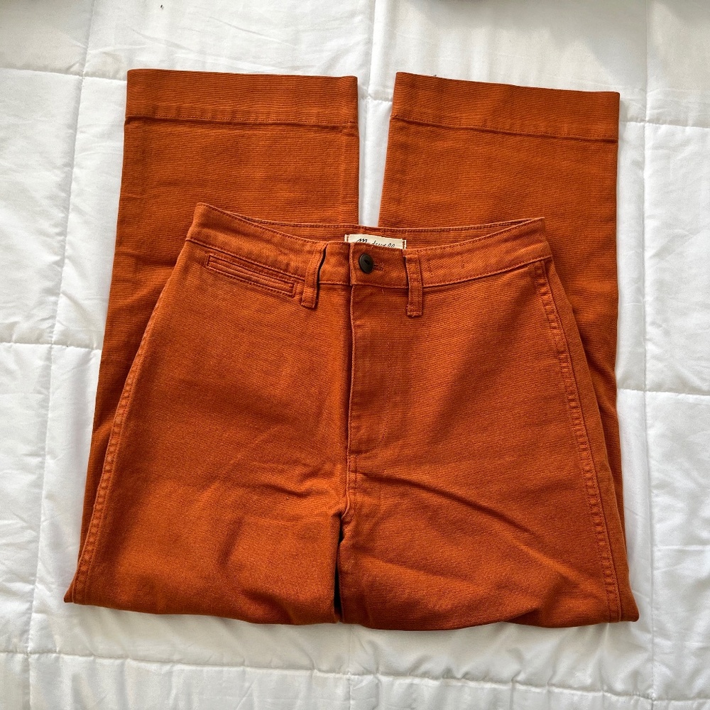 Madewell Orange Wide-leg Pants